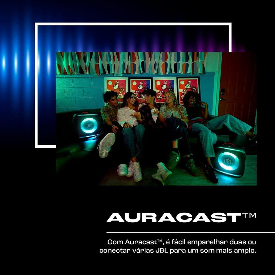 Caixa de Som JBL PartyBox Encore 2 com 2 Microfones