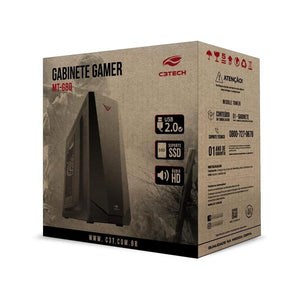 Gabinete Gamer C3Tech MT-G80BK Sem Fonte