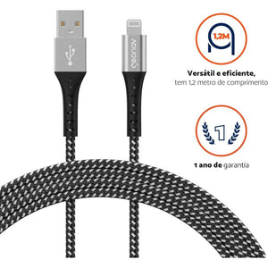 Cabo Usb-A Para Lightning Geonav 1,2M Geonav