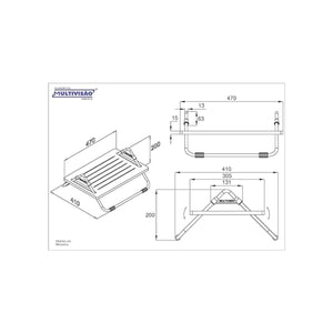 Apoio Ergonomico De Pe Em Mdf Preto Cp10870 Multidivisao