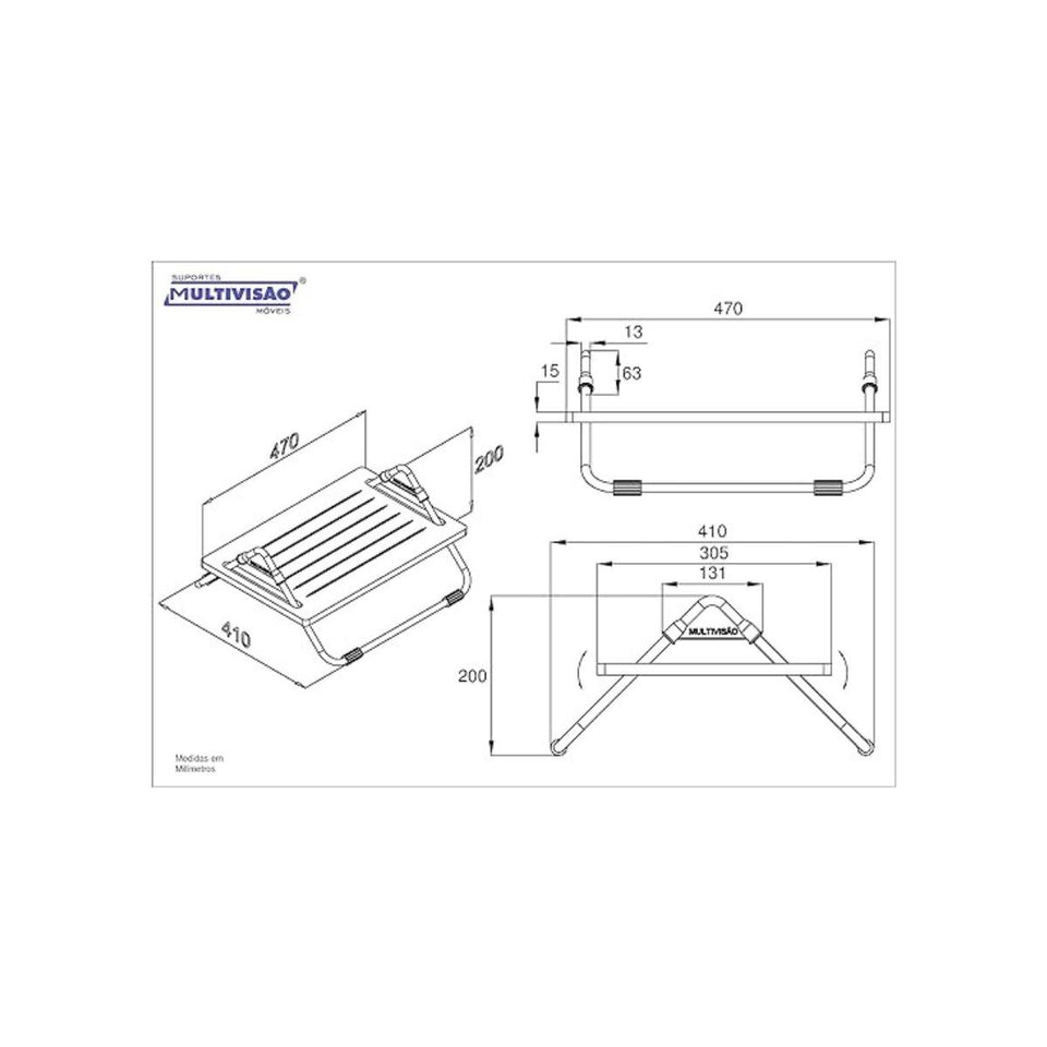 Apoio Ergonomico De Pe Em Mdf Preto Cp10870 Multidivisao