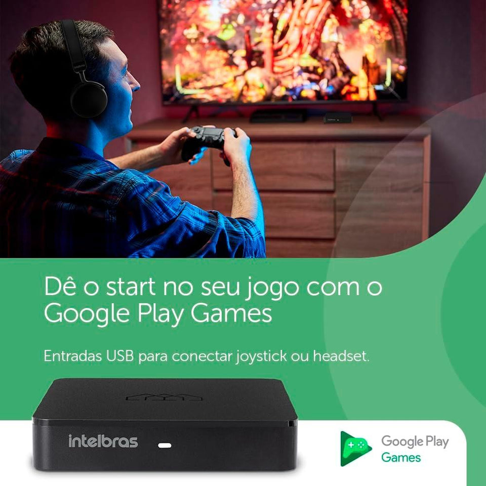 Smart Box Intelbras Tv Izy Play Full Hd - Preto