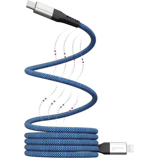 Cabo Magnetico Usb-C P/Lightning 2.0 Nylon Geonav Liuc03Mag