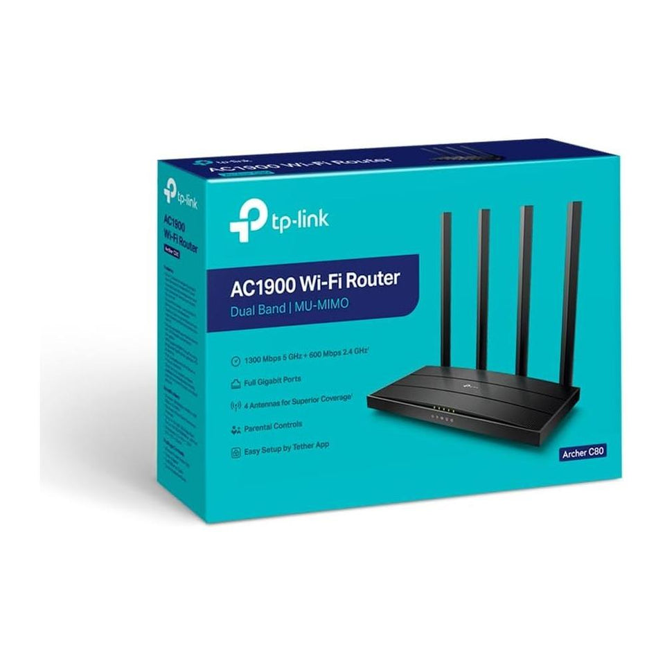 Roteador Wi-Fi AC1900 TP-Link Archer C80 MU-MIMO