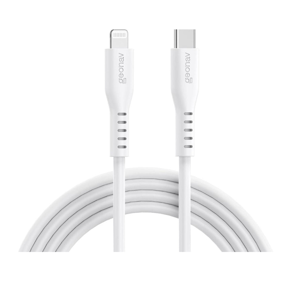 Cabo Usb-C P/Lightning Branco Silicone 1,5M Eslicswt Geonav