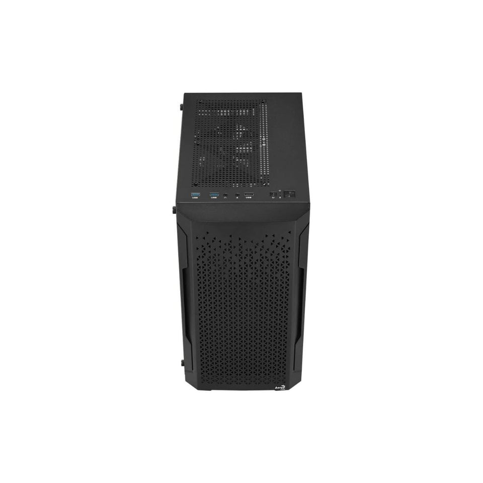 Gabinete Gamer Aerocool Trinity Mini Preto Lateral de Vidro