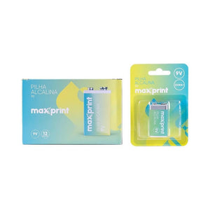 Pilha Bateria Alcalina 9V Maxprint c/ 1 Unidade
