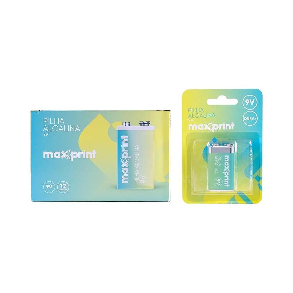 Pilha Bateria Alcalina 9V Maxprint c/ 1 Unidade