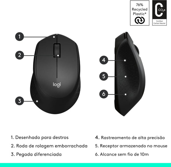 Mouse Sem Fio Logitech M280 Preto