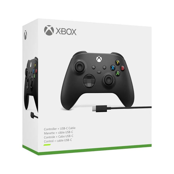 Controle para Xbox Sem Fio Preto + Cabo USB-C