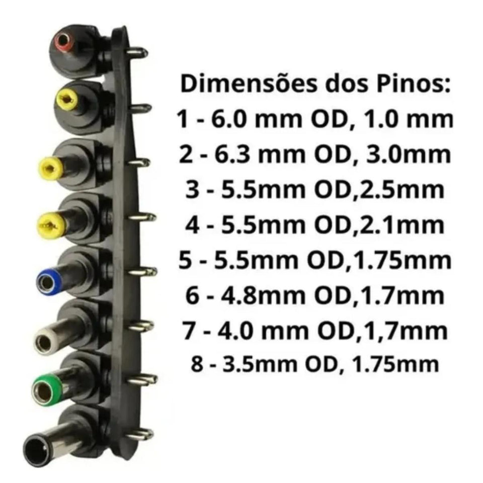 Carregador Portátil Universal 120W 8 Conectores Lehmox