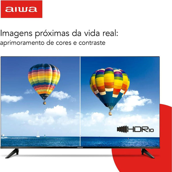 Smart Tv 43 Android Full Hd Aiwa Aws-Tv-43-Bl-02-A Preto