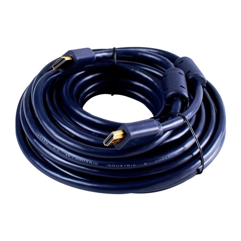 Cabo De Video Hdmi 4K 3D 19 Pinos 10 Metros Aquario