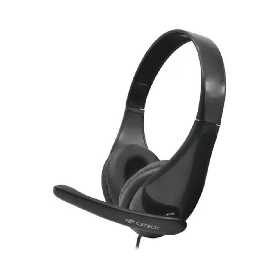 Headset C3Tech Com Microfone Ph-340bk Usb Stereo C/ Controle