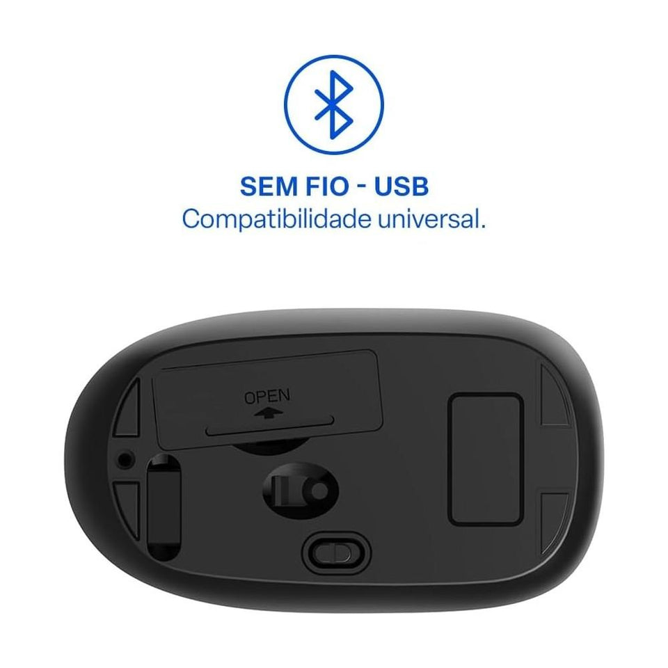 Mouse S Fio Ms300 1200 3Bot Multilaser Preto