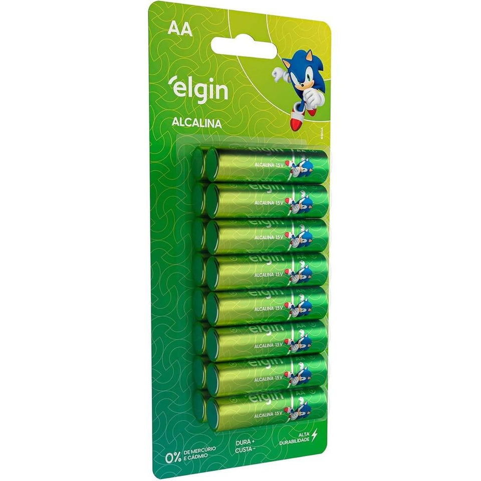 Pilha Alcalina AA Elgin Blister c/ 16 Unidades