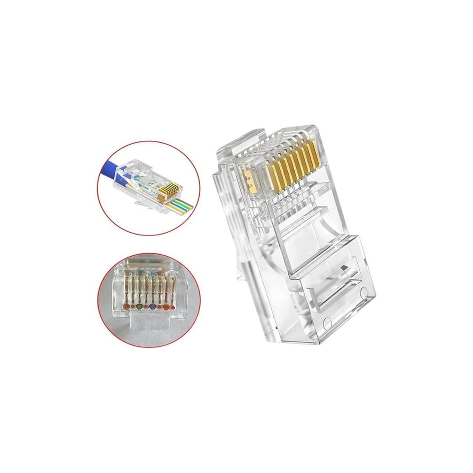 Conector RJ45 Macho CAT6 Fortrek Pacote c/ 100
