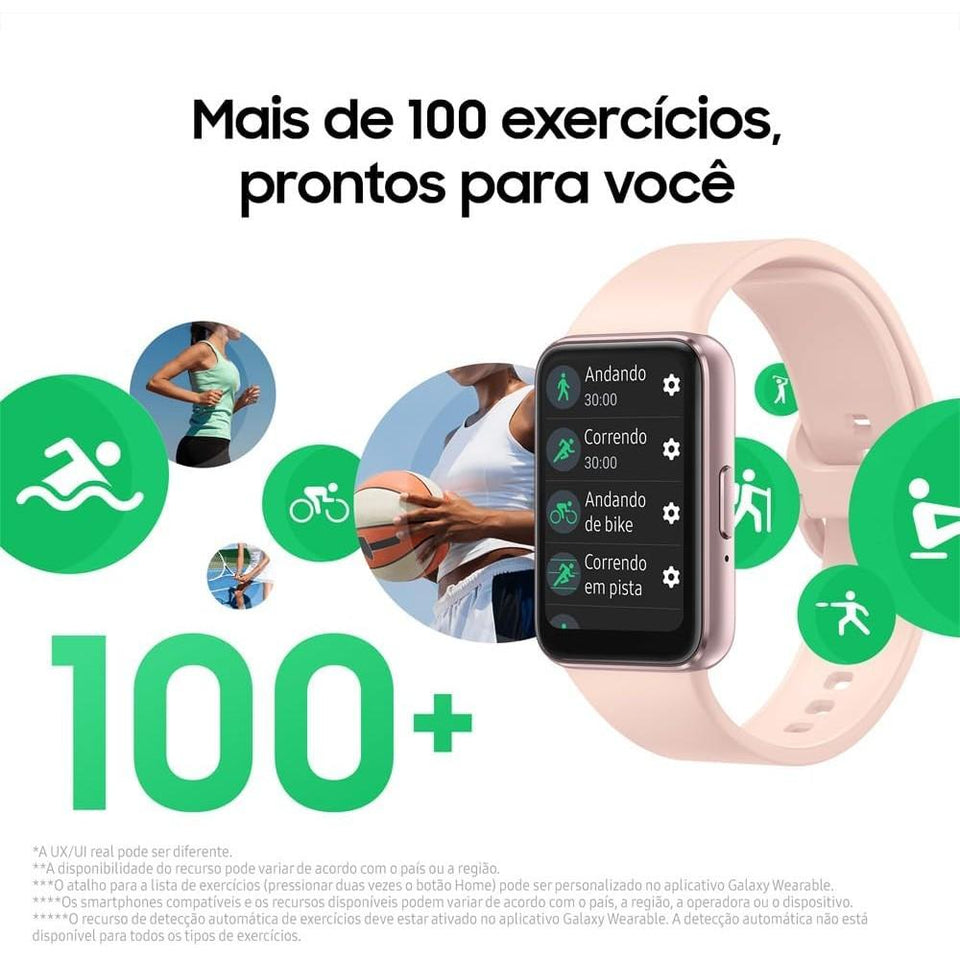 Smartwatch Relógio Samsung Galaxy Fit3 Display 1.6 Rosé