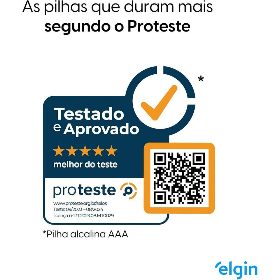 Pilha Alcalina AAA c/ 2 Unidades Elgin