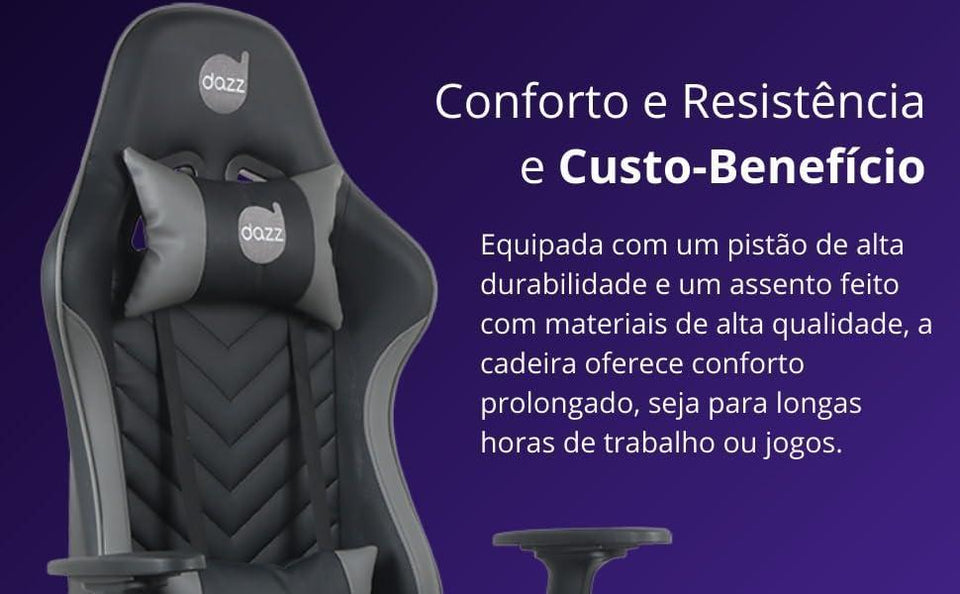Cadeira Gamer Elite Pro Dazz Preto E Cinza