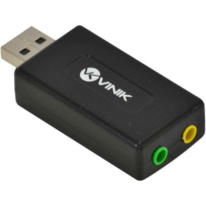 Adaptador Placa de Som USB 7.1 Virtual Vinik