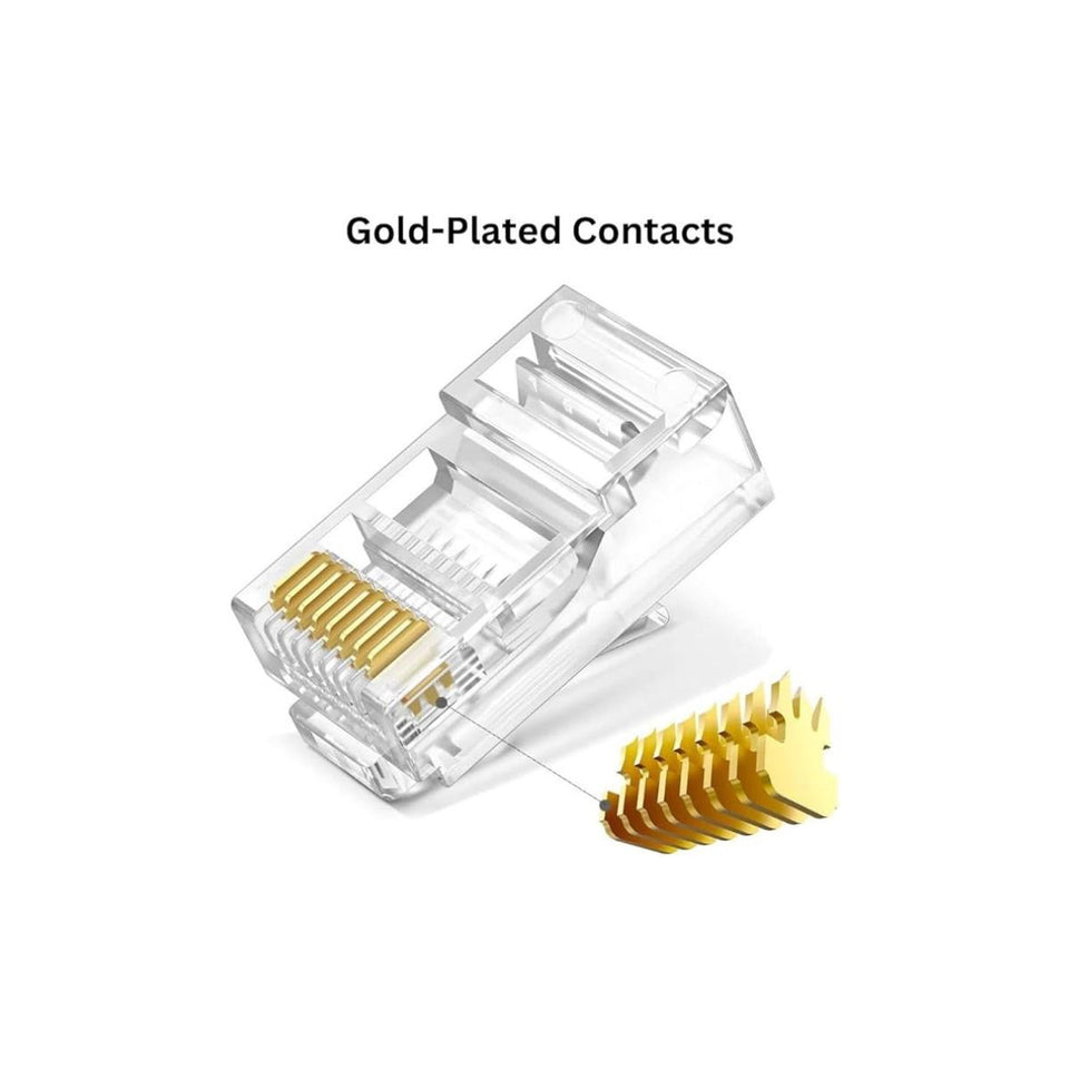 Conector RJ45 Macho CAT6 Fortrek Pacote c/ 100