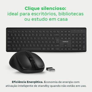 Kit Teclado E Mouse S/ Fio Csi 50 Intelbras