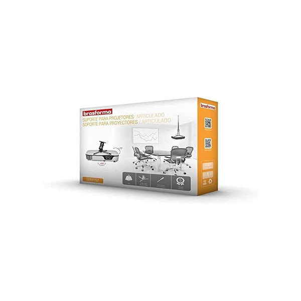 Suporte De Teto Preto Para Projetor Brasforma Sbrp757