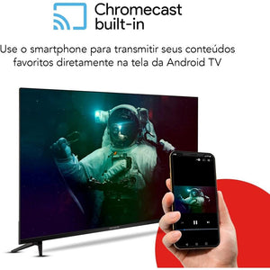 Smart Tv 43 Android Full Hd Aiwa Aws-Tv-43-Bl-02-A Preto
