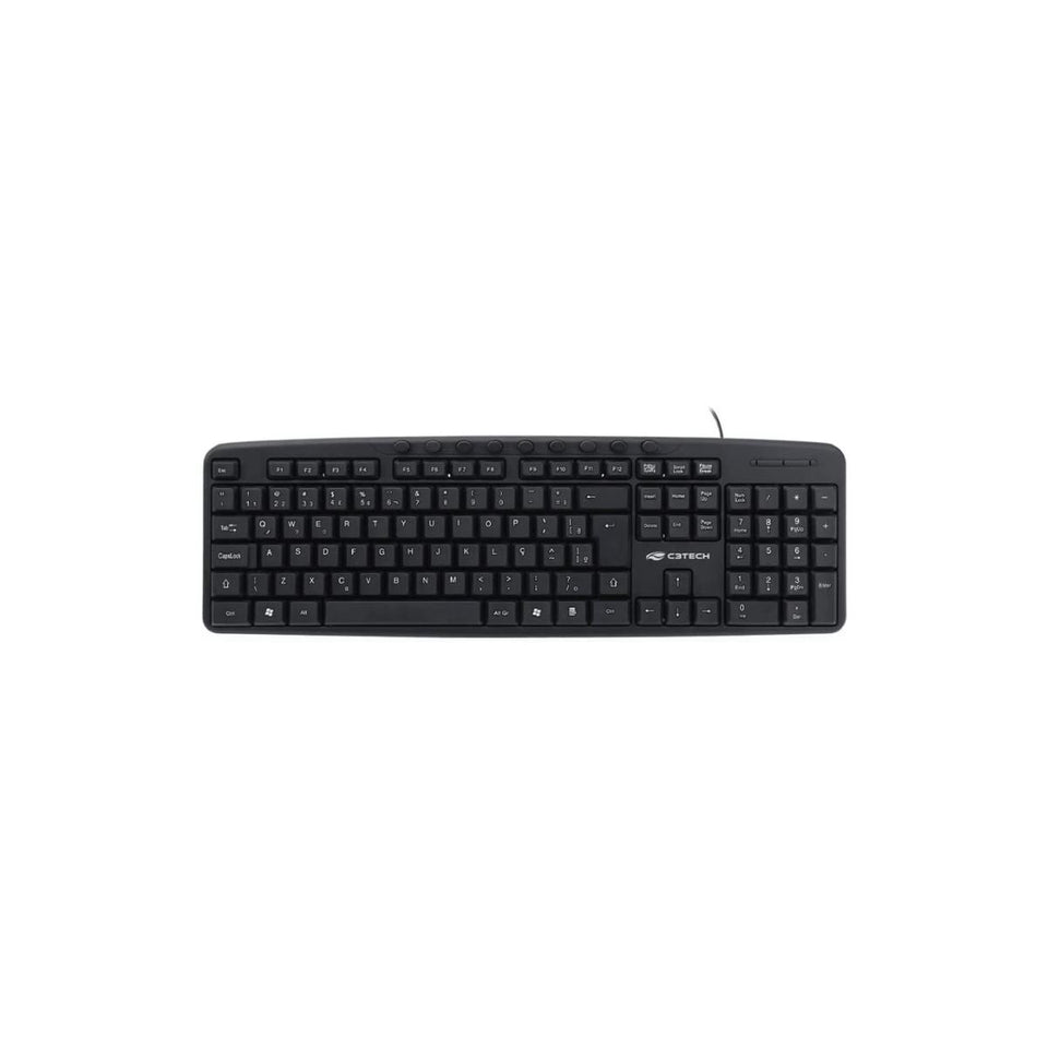 Teclado Com Fio Usb Kb-M40Bk Preto C3Tech