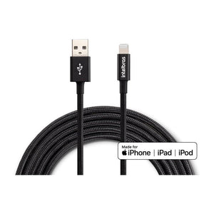Cabo USB para Lightning Intelbras 1.5m Nylon Preto