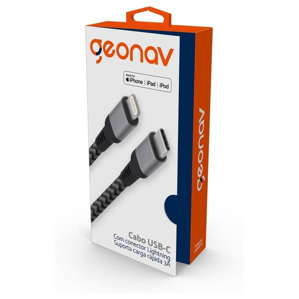 Cabo Usb-C Com Conector Lightning 1,5M Geonav  Liuc01