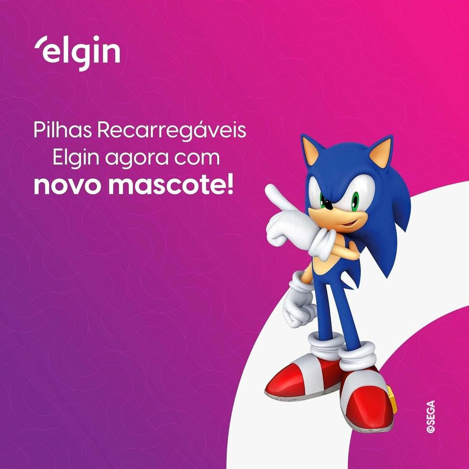Pilha Recarregável AAA Elgin 1000mAh c/ 2 Unidades