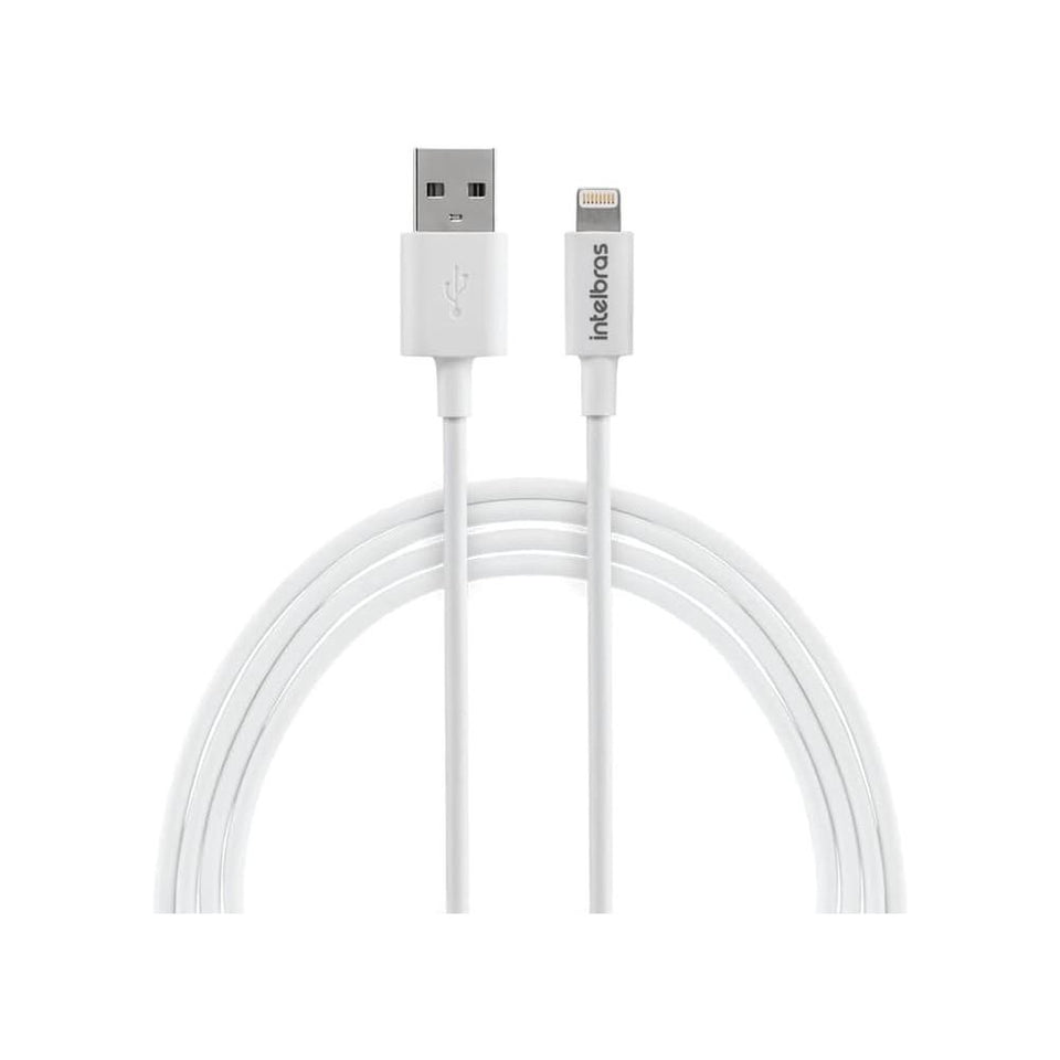 Cabo USB para Lightning Intelbras 1.2m Branco