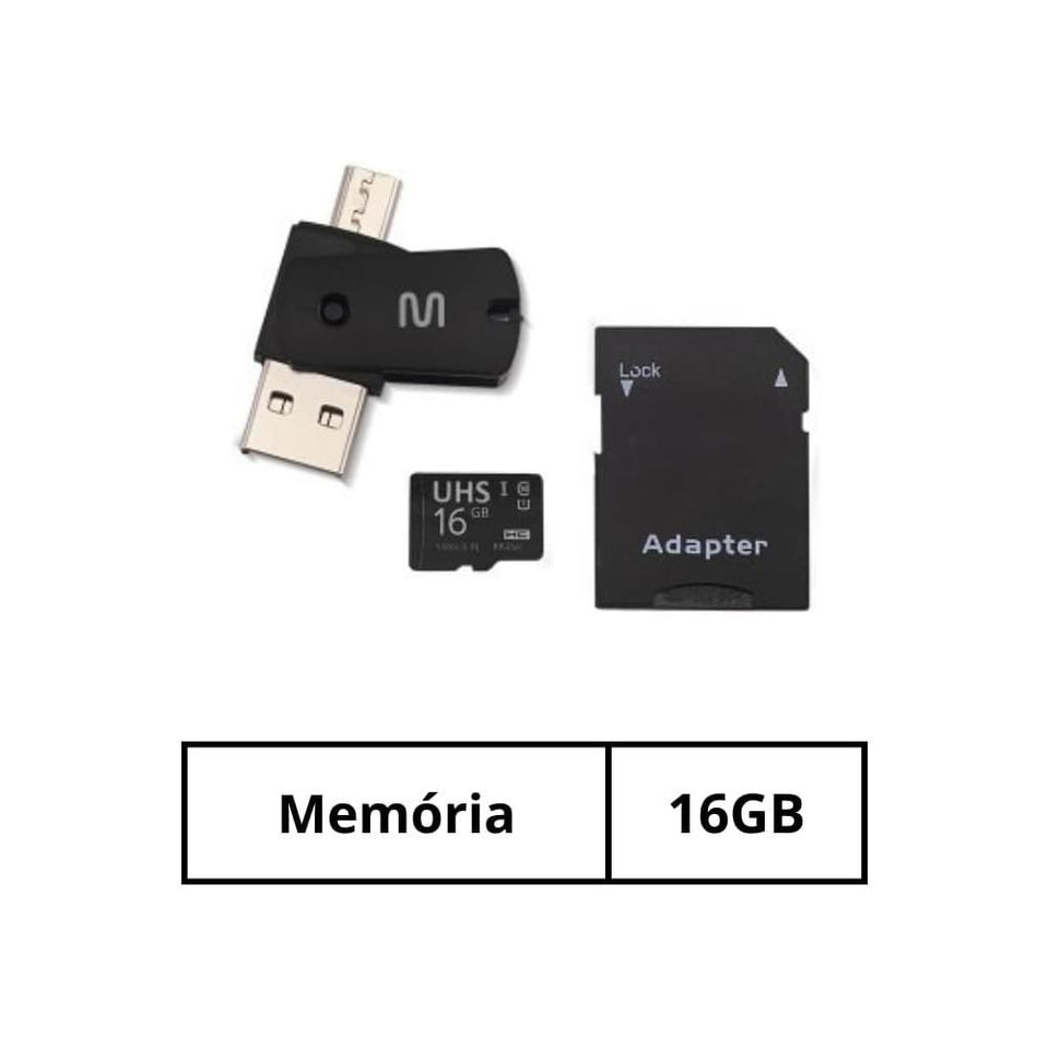 Kit Leitor de Cartão 4x1 Multilaser c/ MicroSD 16GB