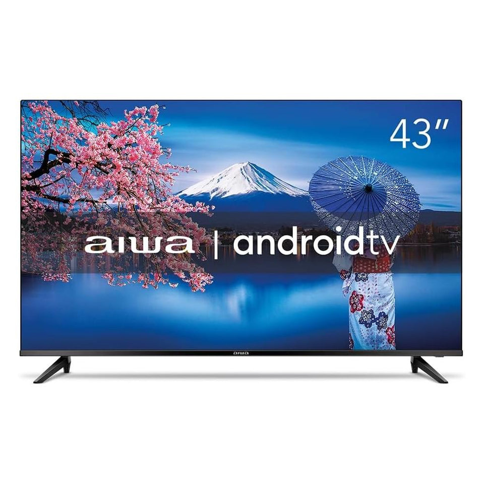 Smart Tv 43 Android Full Hd Aiwa Aws-Tv-43-Bl-02-A Preto
