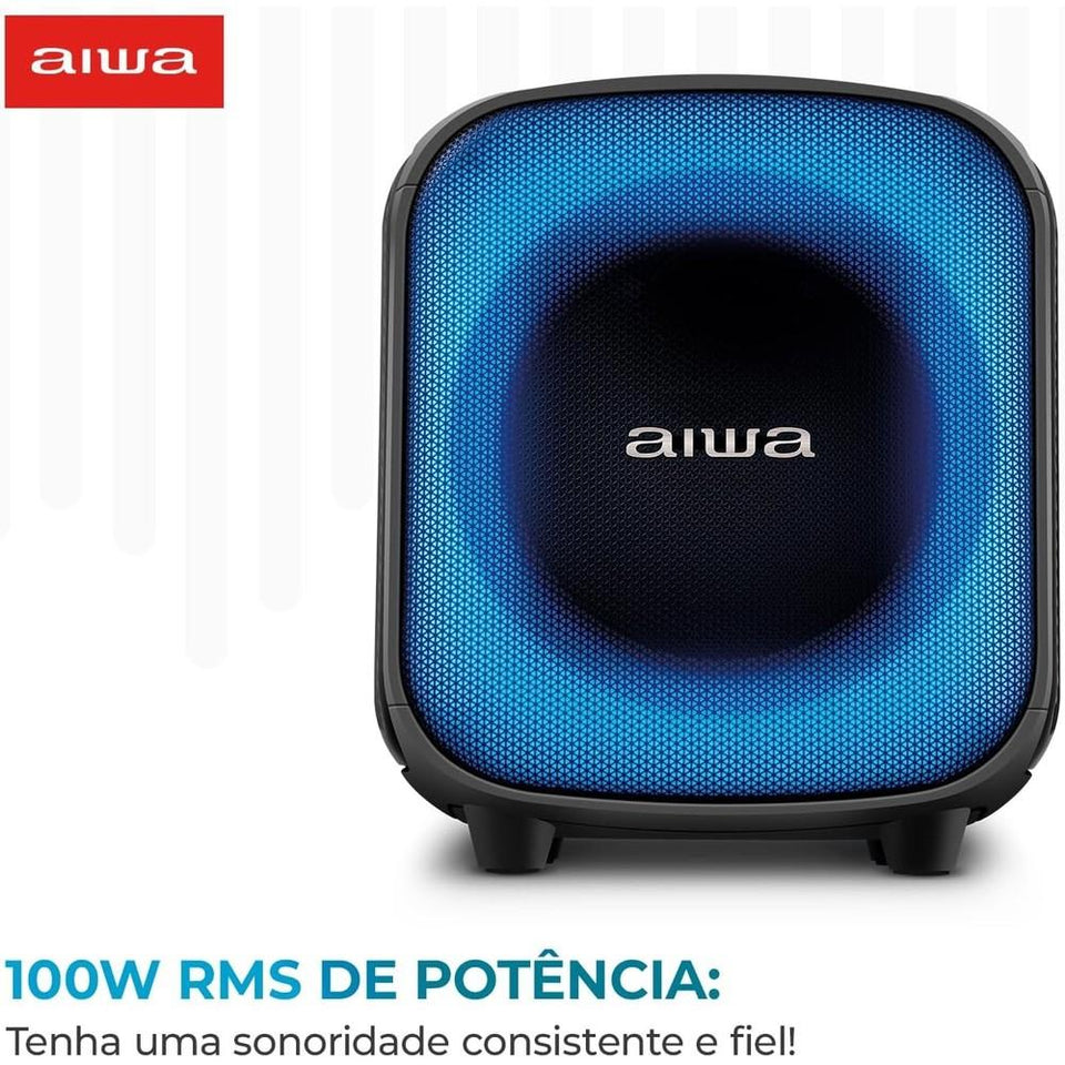 Caixa Amplificada Aiwa Party Box Pb07 100W Ipx4 Preto
