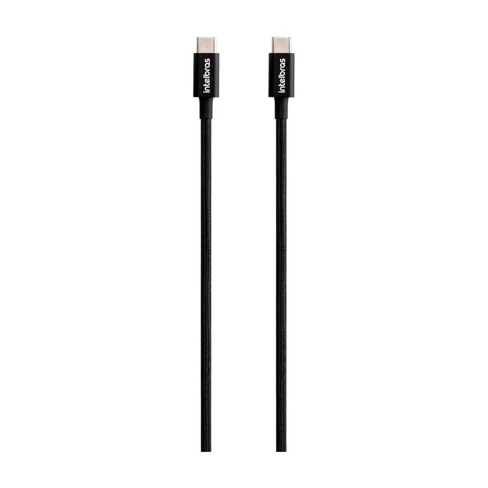 Cabo USB-C para USB-C Intelbras 1.5m Nylon Preto