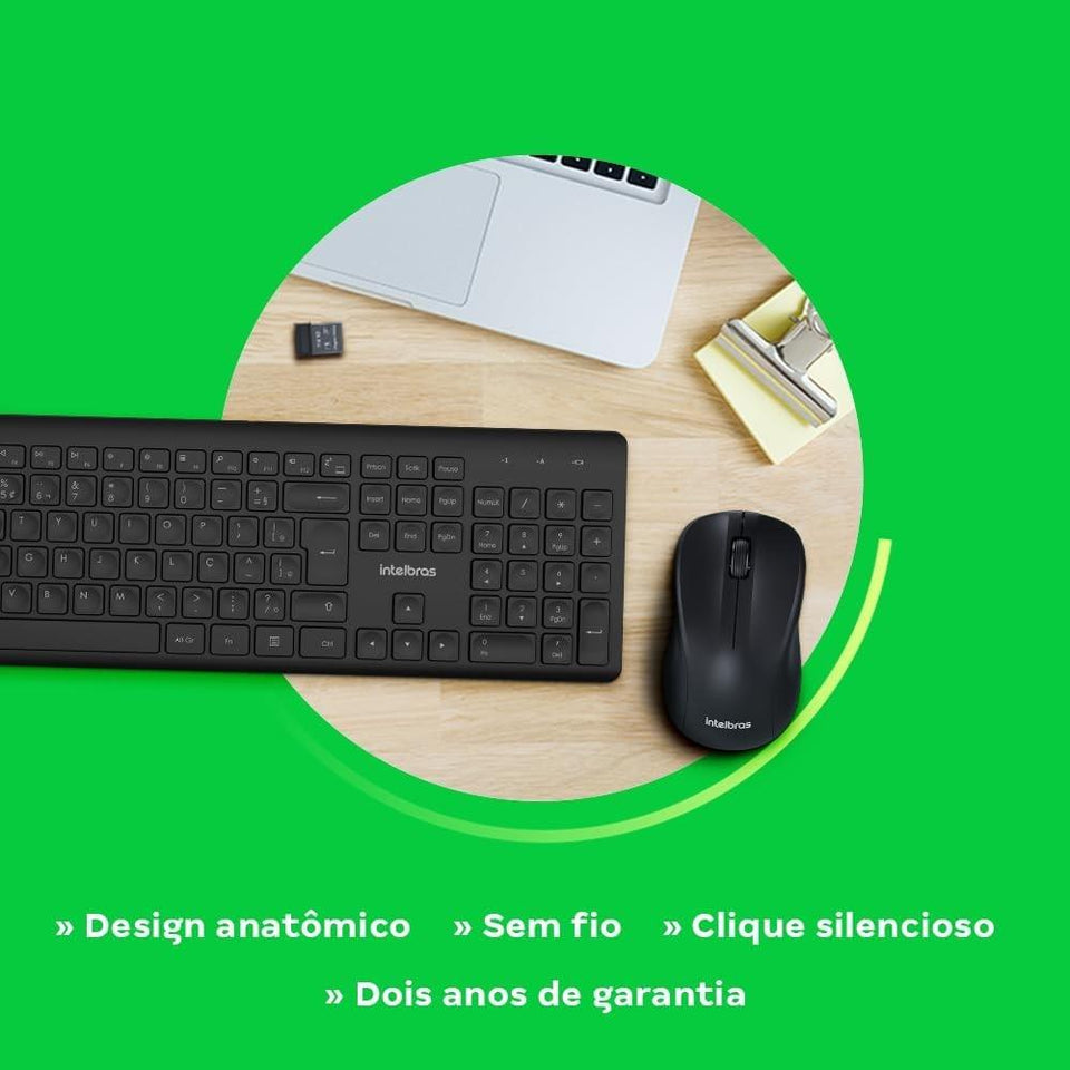 Kit Teclado E Mouse S/ Fio Csi 50 Intelbras