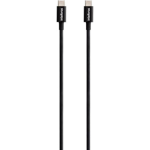 Cabo USB-C para USB-C 1.2m Preto Intelbras