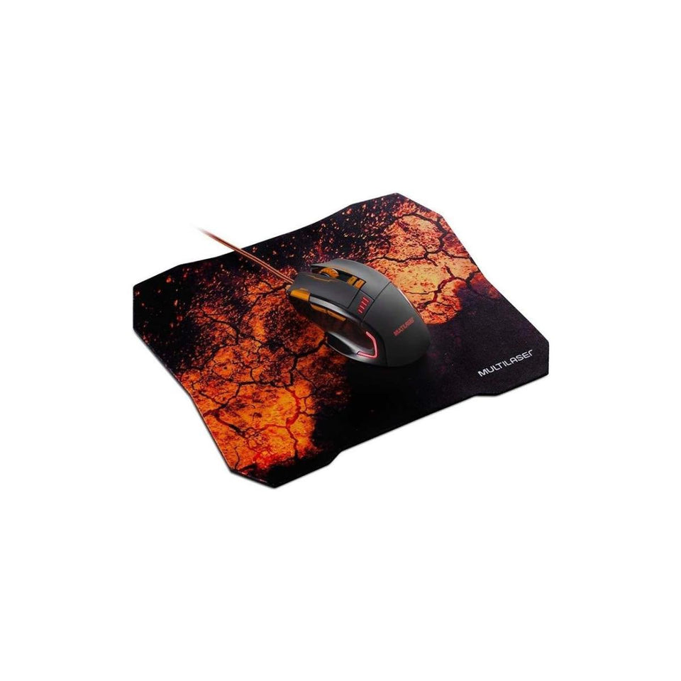 Mouse + Mouse Pad Gamer Multilaser Mo256