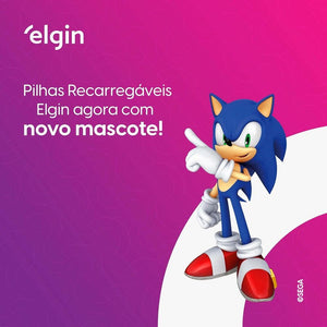 Pilha Recarregável AAA Elgin 1000mAh c/ 4 Unidades