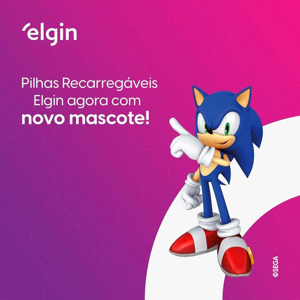 Pilha Recarregável AAA Elgin 1000mAh c/ 4 Unidades