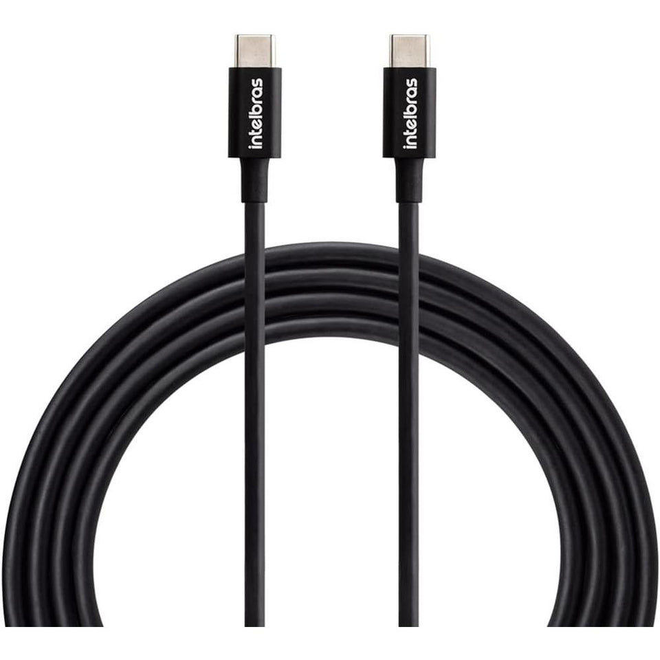 Cabo USB-C para USB-C 1.2m Preto Intelbras