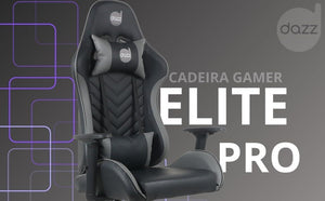 Cadeira Gamer Elite Pro Dazz Preto E Cinza