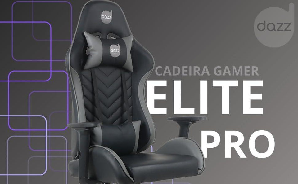 Cadeira Gamer Elite Pro Dazz Preto E Cinza