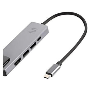 Hub USB-C Multilaser c/ Rede RJ45 AC447