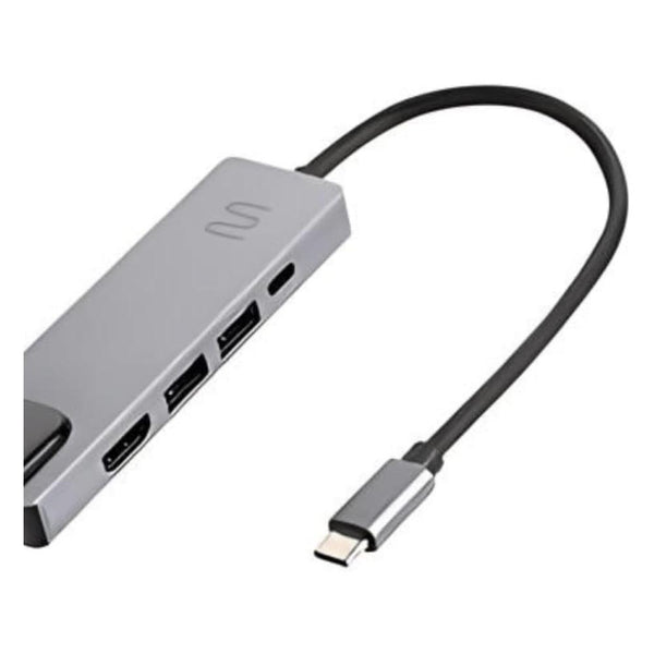 Hub USB-C Multilaser c/ Rede RJ45 AC447