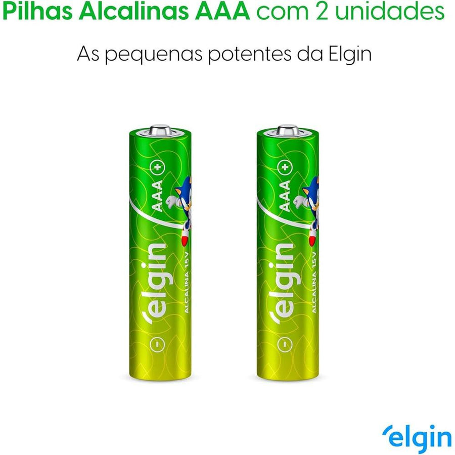 Pilha Alcalina AAA c/ 2 Unidades Elgin