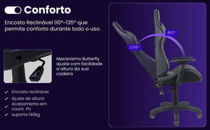 Cadeira Gamer Elite Pro Dazz Preto E Cinza